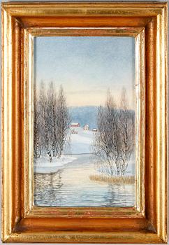 PER JULIUS, akvarell, signerad.