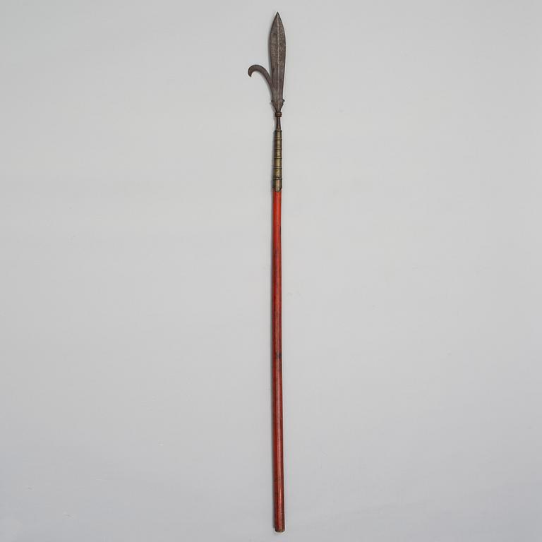 A 19th century Chinese spear with a hook.