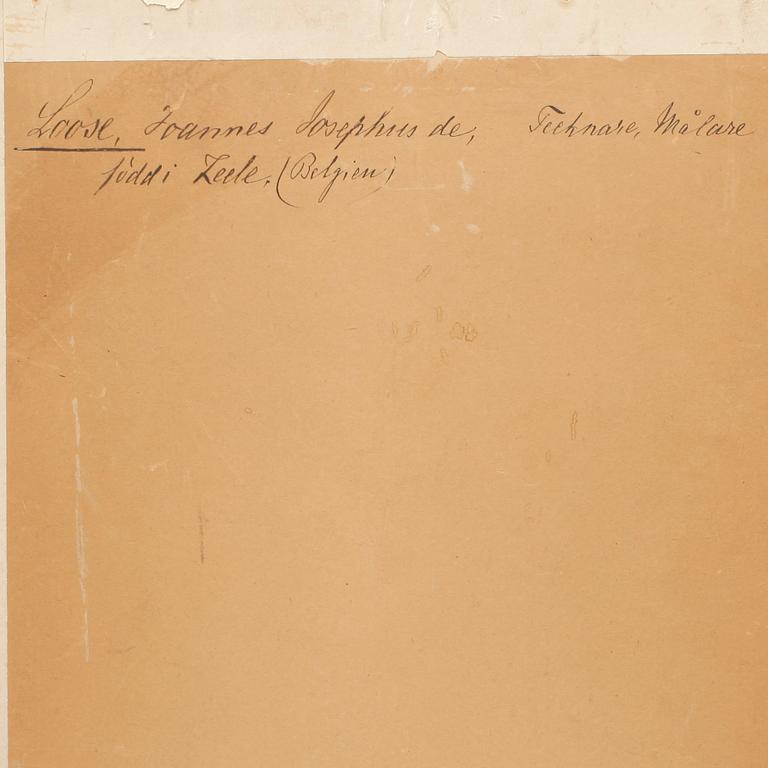 JOANNES JOSEPHUS DE LOOSE, tillskriven, lavering på papper, ej signerad.