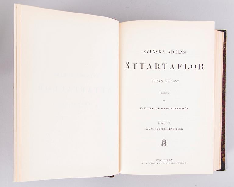 THREE BOOKS, Svenska Adelns Ättartavlor 1897 och "Huvudbaner och anvapen under stormaktstiden", 1999.