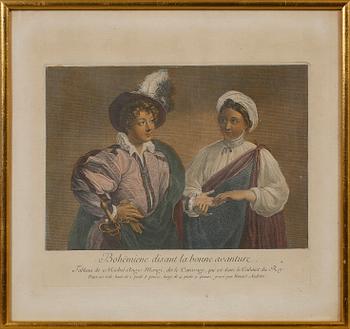 Benoît Audran · BENOIT AUDRAN, efter, kopparstick, 1800-tal.