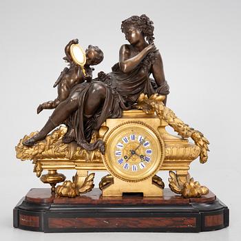 A large mantle clock, France, second half of the 19th century.