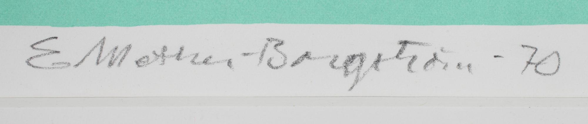 ERNST METHER-BORGSTRÖM, litografi, provavdrag, signerad och daterad -70.