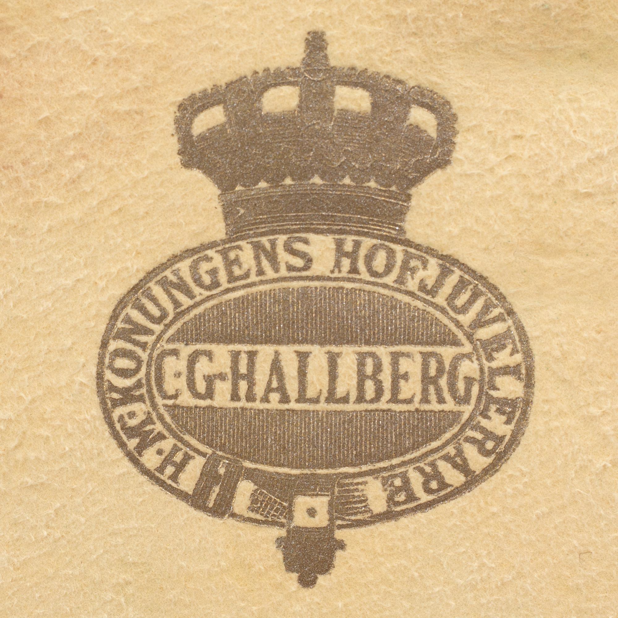 A Swedish silver cutlery set in case, mark of CG Hallberg, Stockholm 1913-17 (91 pieces).