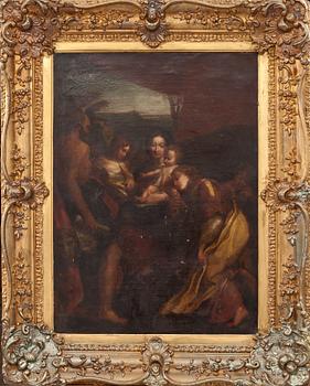 OKÄND KONSTNÄR, olja på duk. 1700-tal.