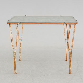 TRÄDGÅRDSBORD SAMT 4 STOLAR, troligen 1950-tal.