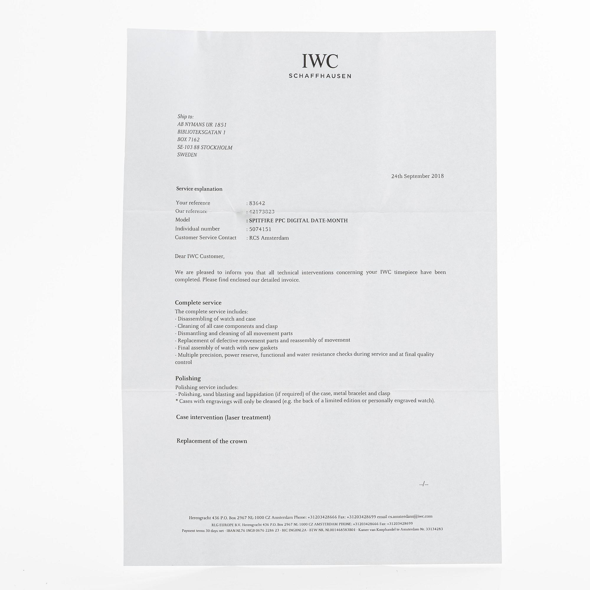 IWC, Pilot's Watch, Spitfire, Perpetual Calendar Digital Date-Month, ca 2012.