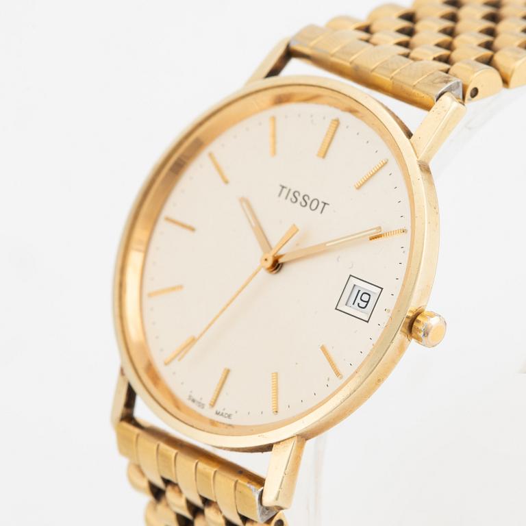 Tissot, wristwatch, 14K gold, 33.5 mm.