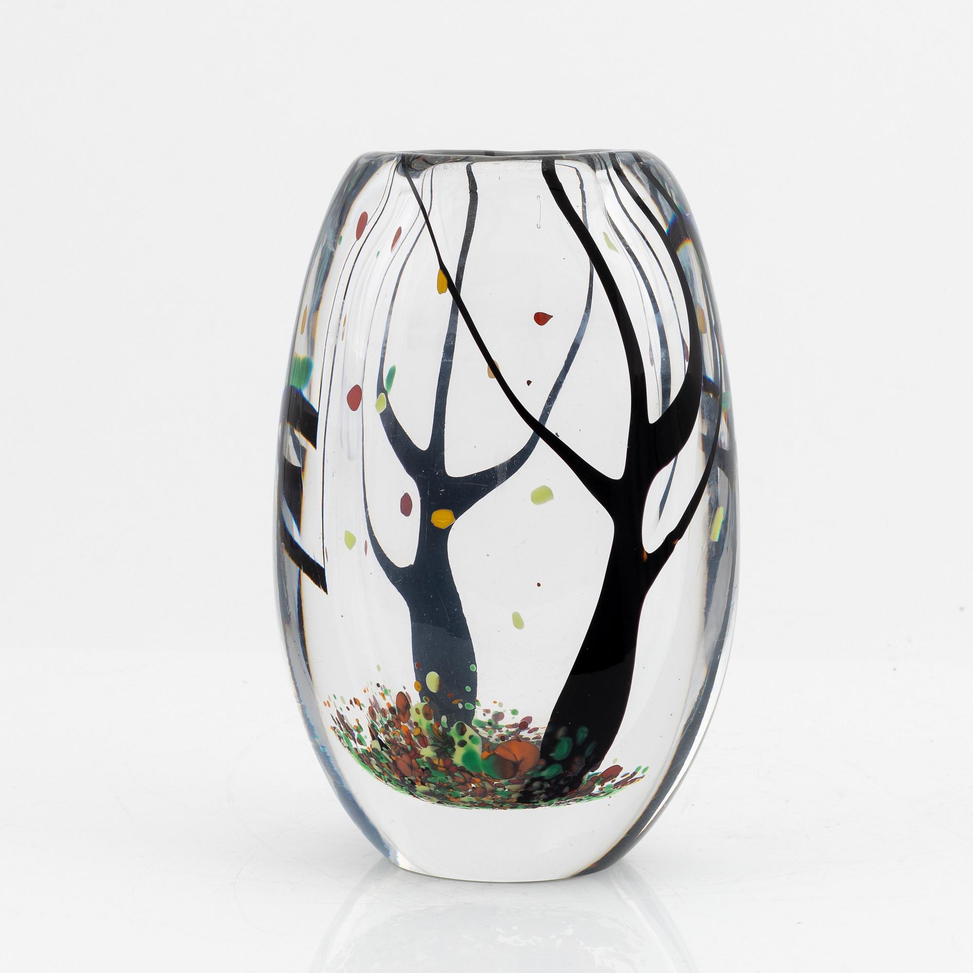 Vicke Lindstrand, vas, glas, "Höst", Kosta glasbruk, 1950-60-tal.