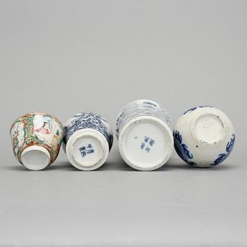 PARTI PORSLIN, 4 delar. Kina, 1800-tal.