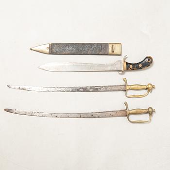 Three Swedish cutlasse 1856 and 1848 pattern.