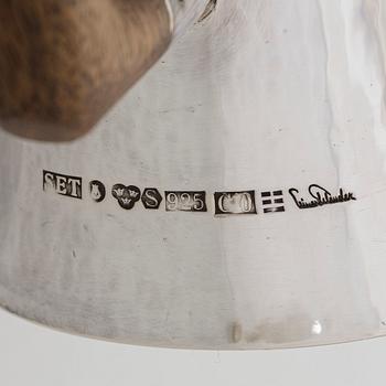 Einar Telander, A sterling silver coffee pot, Silversmedja Einar Telander, Stockholm 1977.