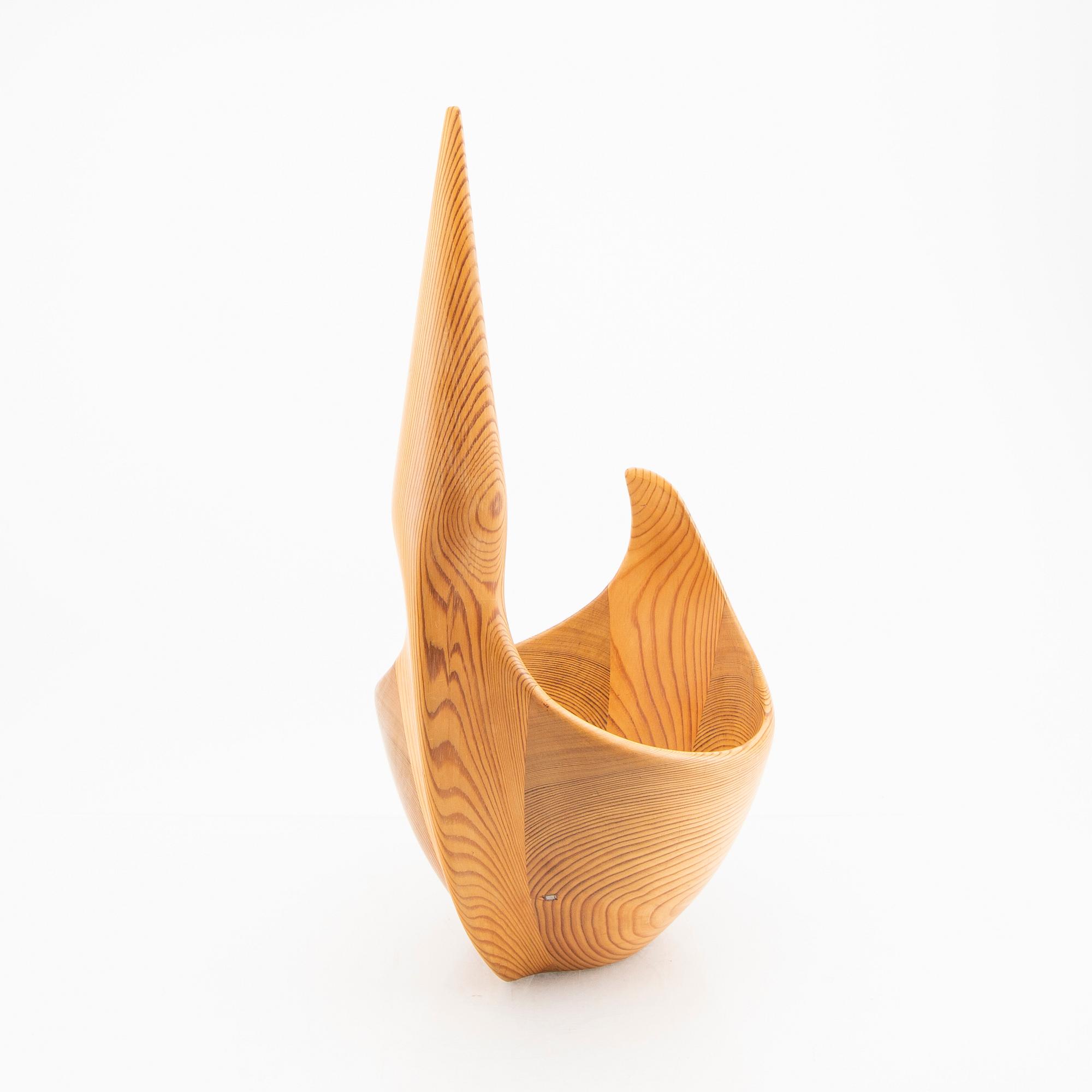 Johnny Mattsson,  a signed wooden bowl.