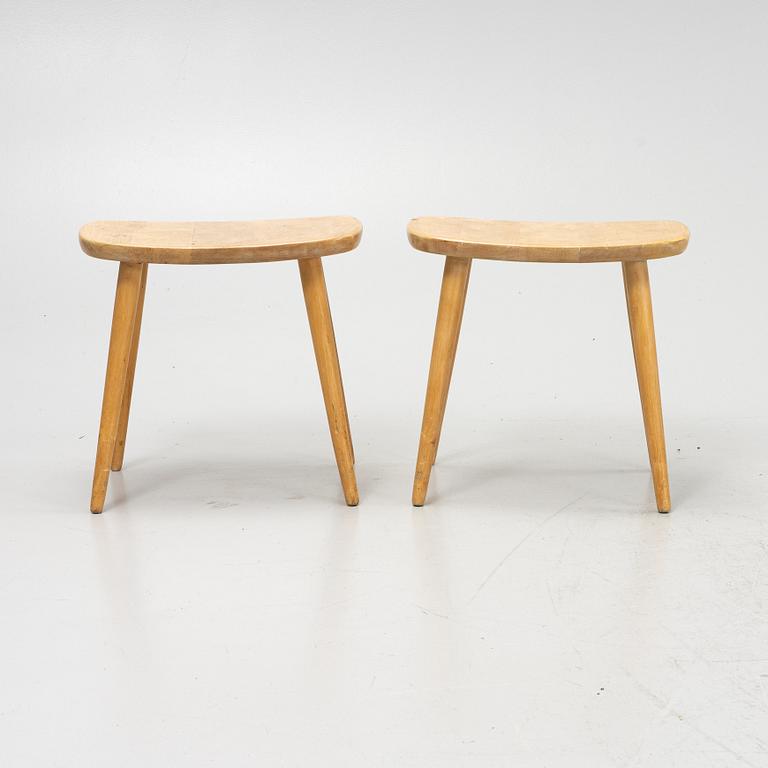 Yngve Ekström, a pair of 'Palle' stools, second half of the 20th Century.