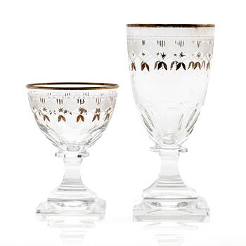 Glasservis, 31 delar, "Odelberg Junior", Kosta, 1900-tal.