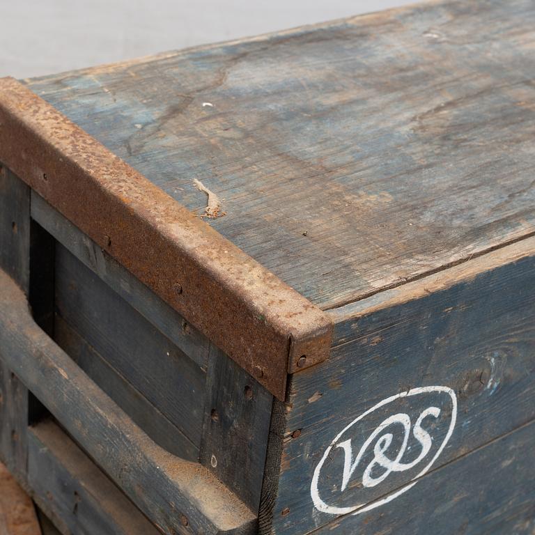 Two wooden boxes, early 1900's.