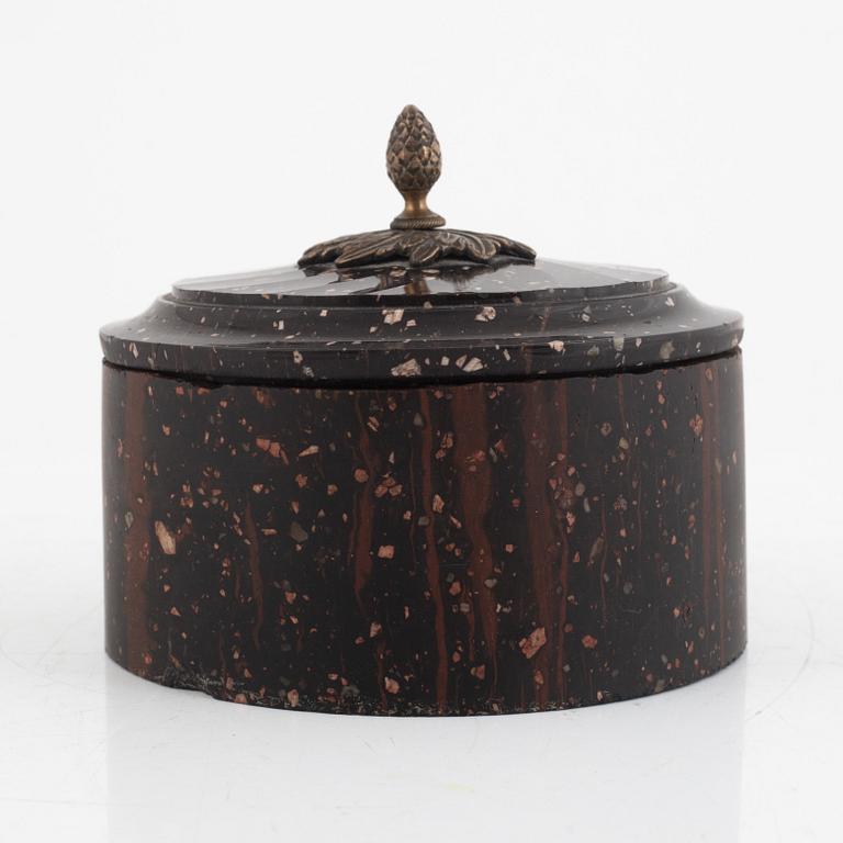 Smörask med lock, Älvdalen, 1800-talets första hälft, Empire.