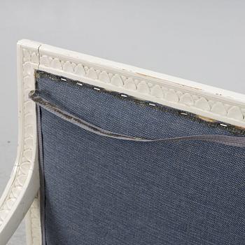 Armchairs, a pair, Gustavian style, circa 1900.