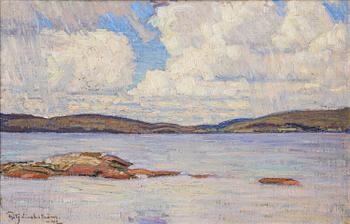 170. Fritz Lindström, "Molnhimmel över sjön".