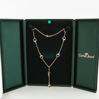 Necklace 18K red and white gold, Italy.