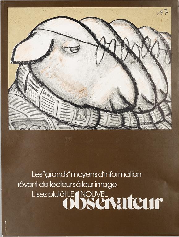 André François, a poster, "Observateur".