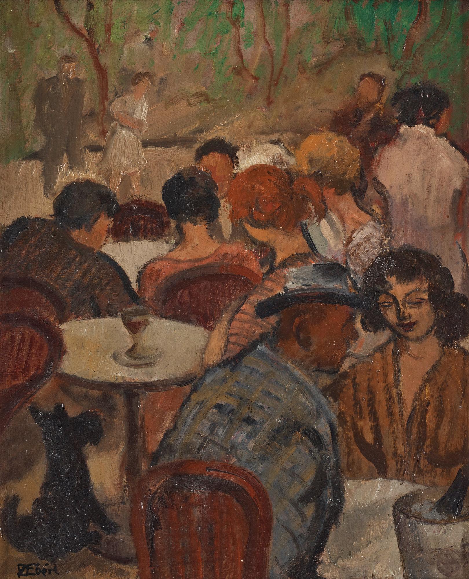 François Zdenek Eberl, "Café de Bois de Boulogne a Paris".