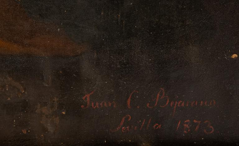 Juan Cabral Bejarano, attributed to, oil on canvas, signed and dated 1873.