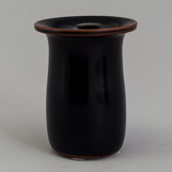 STIG LINDBERG, a unique stoneware bowl and vase from Gustavsberg, signed.