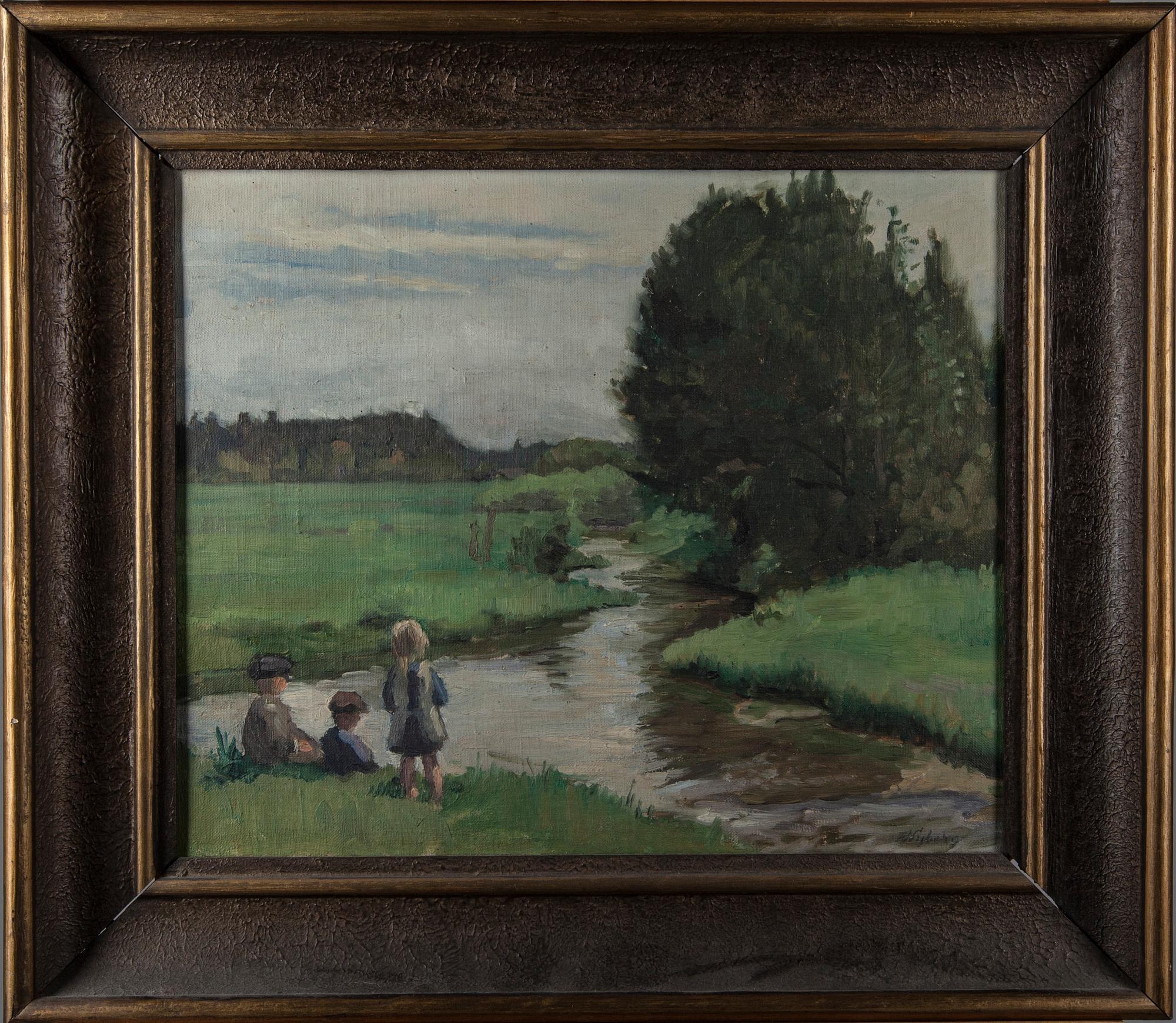 HJÖRDIS NYBERG, olja på duk uppfodrad på skiva, signerad.