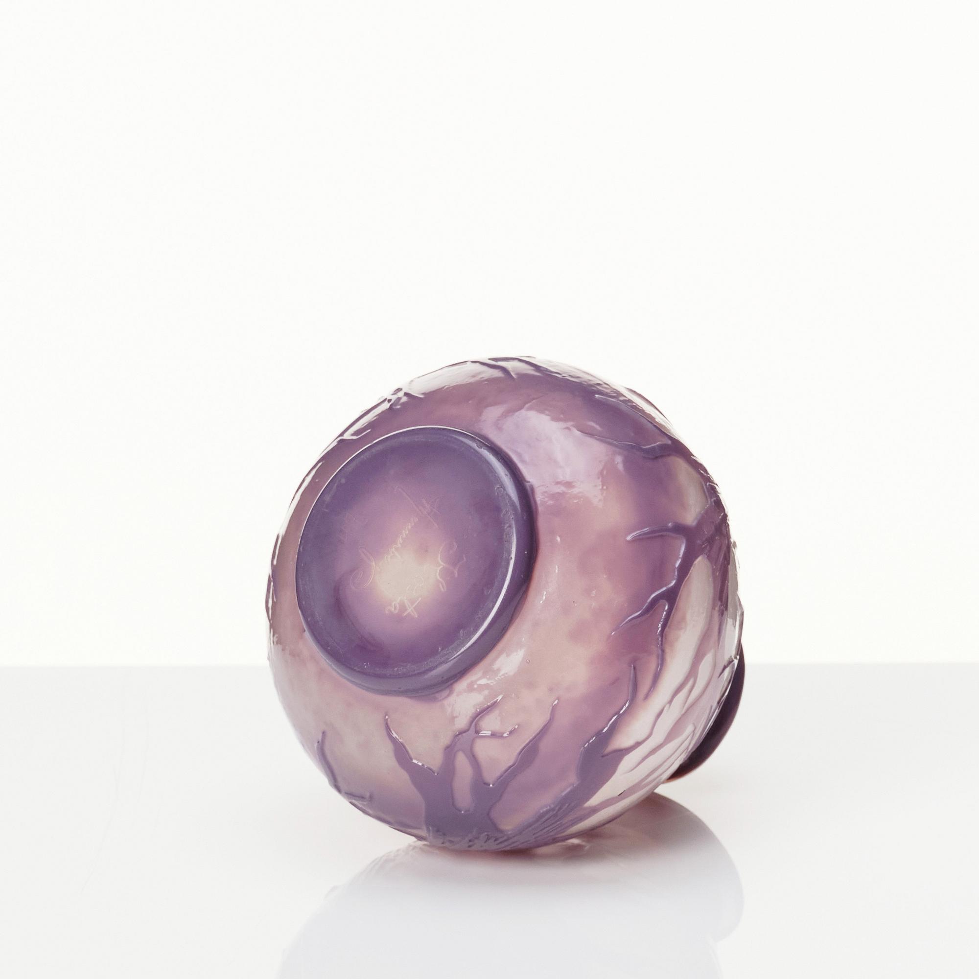 Gunnar G:son Wennerberg, an Art Nouveau cameo glass vase, Kosta, Sweden.