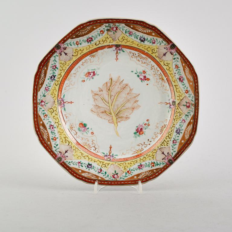 TALLRIK, porslin, Kina, Qianlong 1736-1795.
