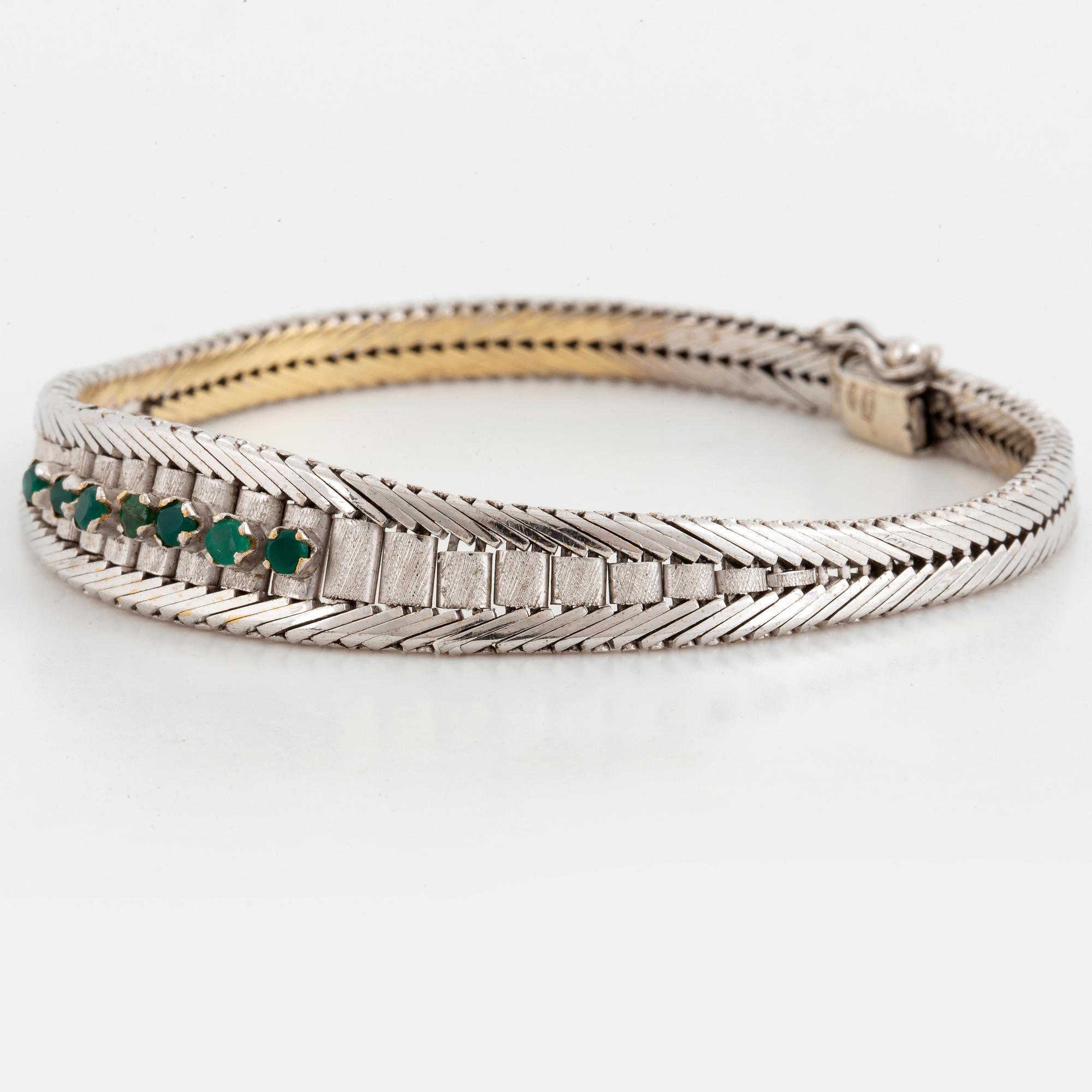 ARMBAND, med smaragder.