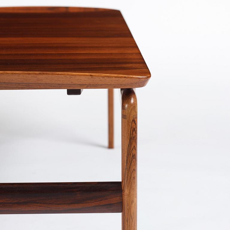 Peter Hvidt & Orla Mølgaard Nielsen, a palisander sofa table, France & Son, Denmark, 1950-60s.