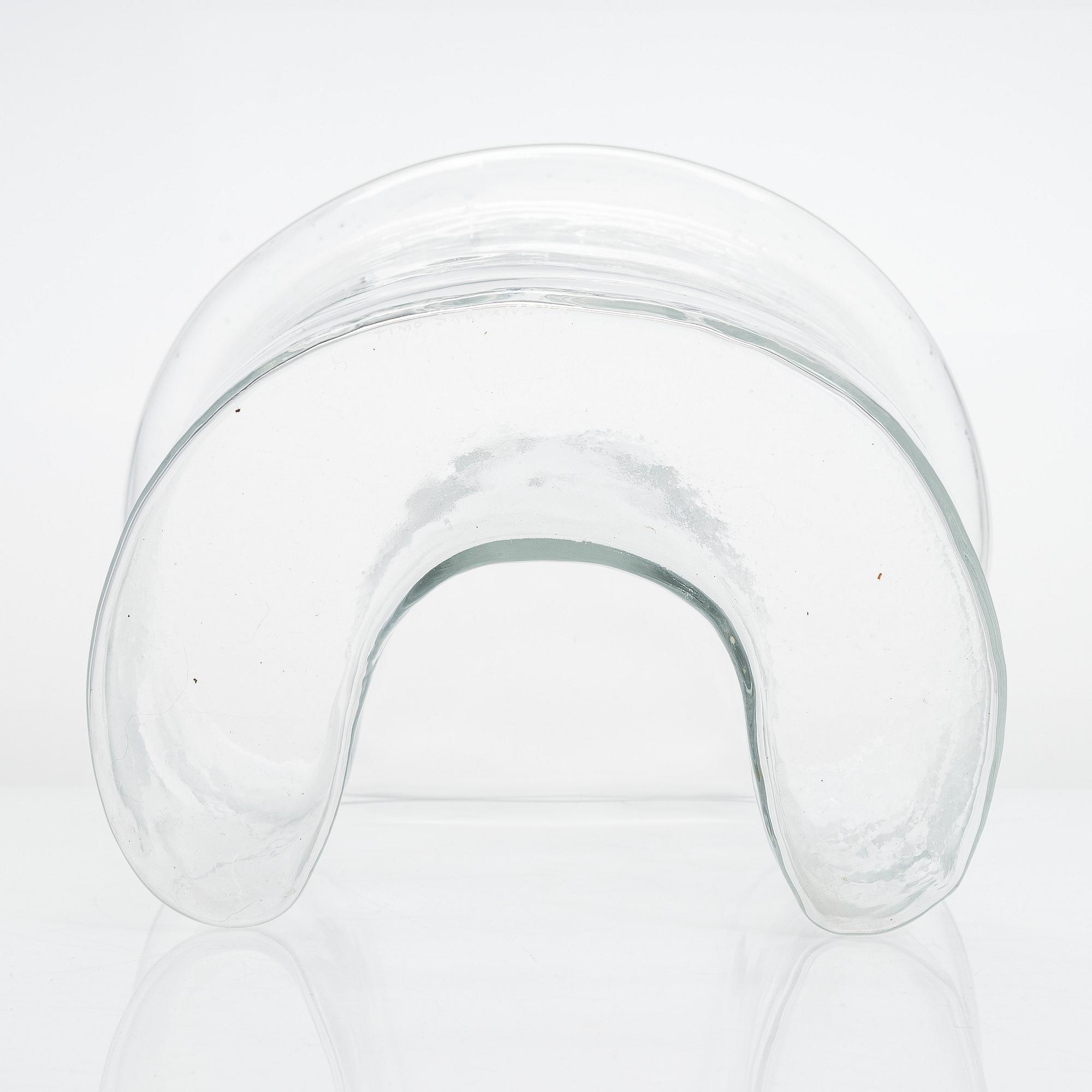 Timo Sarpaneva, a 1960's art glass object, signed Timo Sarpaneva.