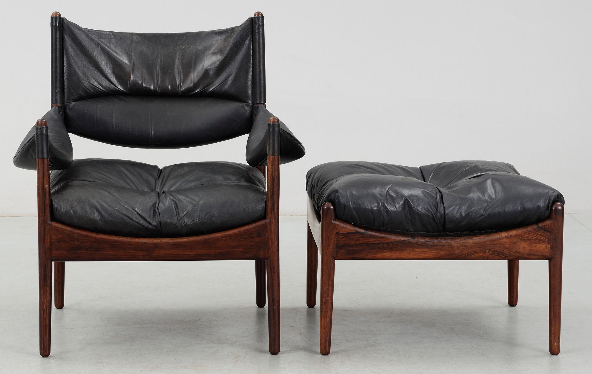 FOTÖLJ med FOTPALL, "Modus", Kristian Vedel för Søren Willadsen, Danmark, 1960/1970-tal.
