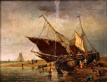 OKÄND KONSTNÄR, olja på pannå, bär otydl sign och dat -86, Holland.