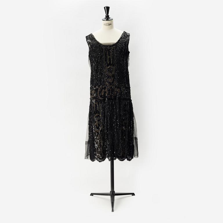 A sequin embroidered 1920's dress.