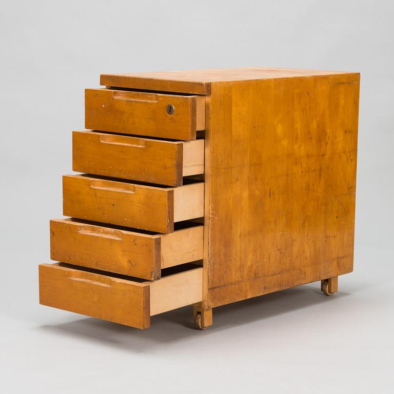 Aino Aalto, A mid-20th-century 'B96' drawer unit for O.Y. Huonekalu- ja Rakennustyötehdas A.B. Finland.