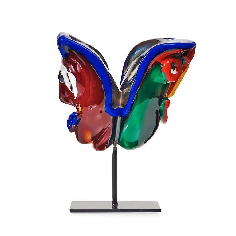 A Bengt Lindström 'Janus' glass sculpture, Berengo, Italy, 1980's.