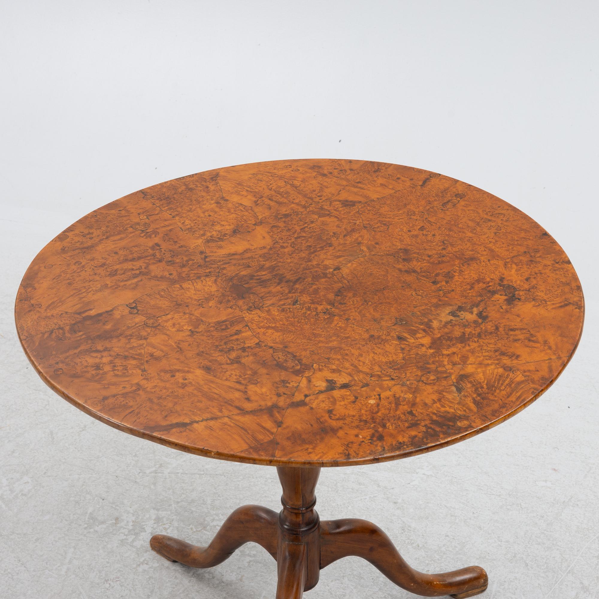 Fällbord, omkring år 1800.