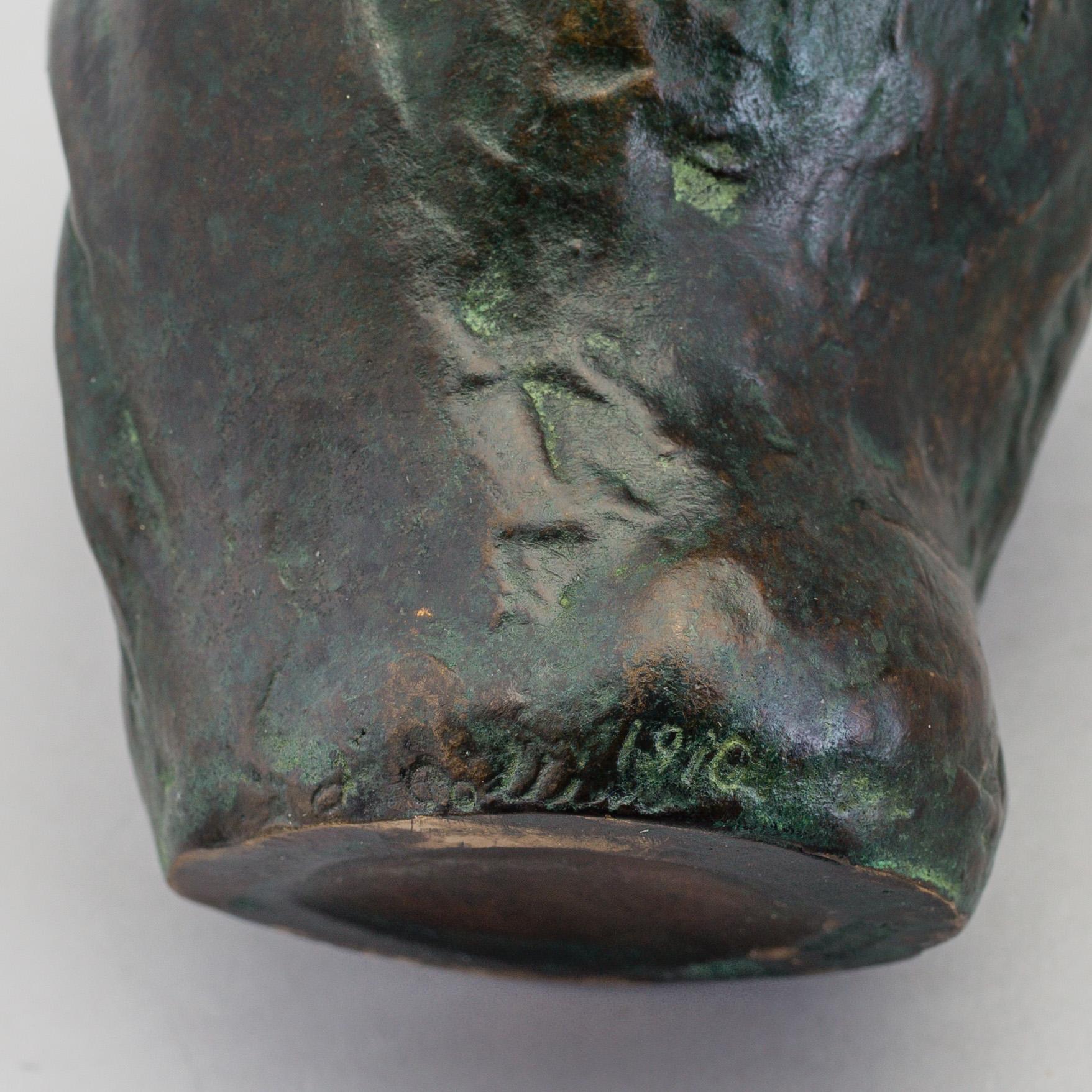 JOHANNES COLLIN, bronze scupture, signed and dated 1916.