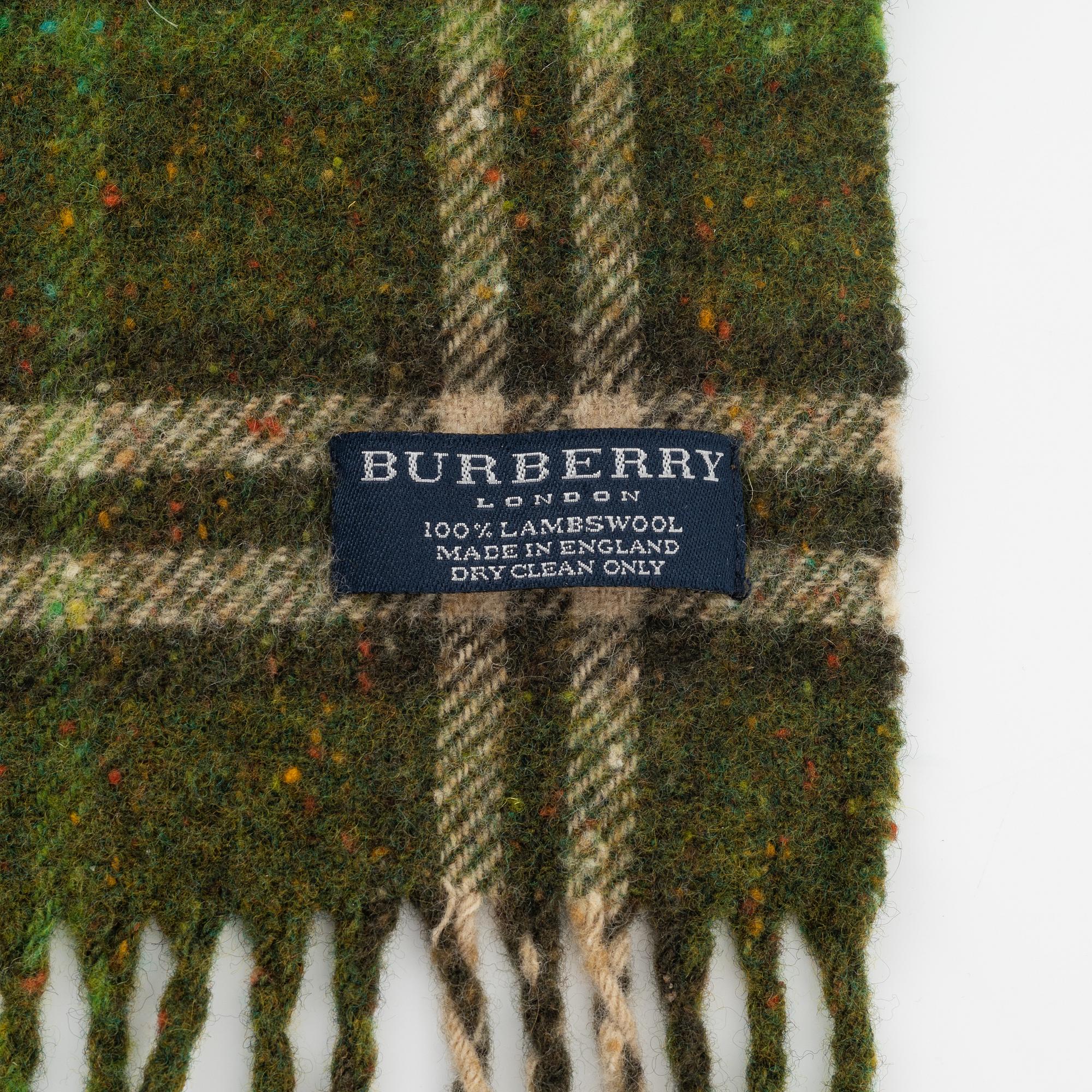 Burberry, two lambswool scarves.