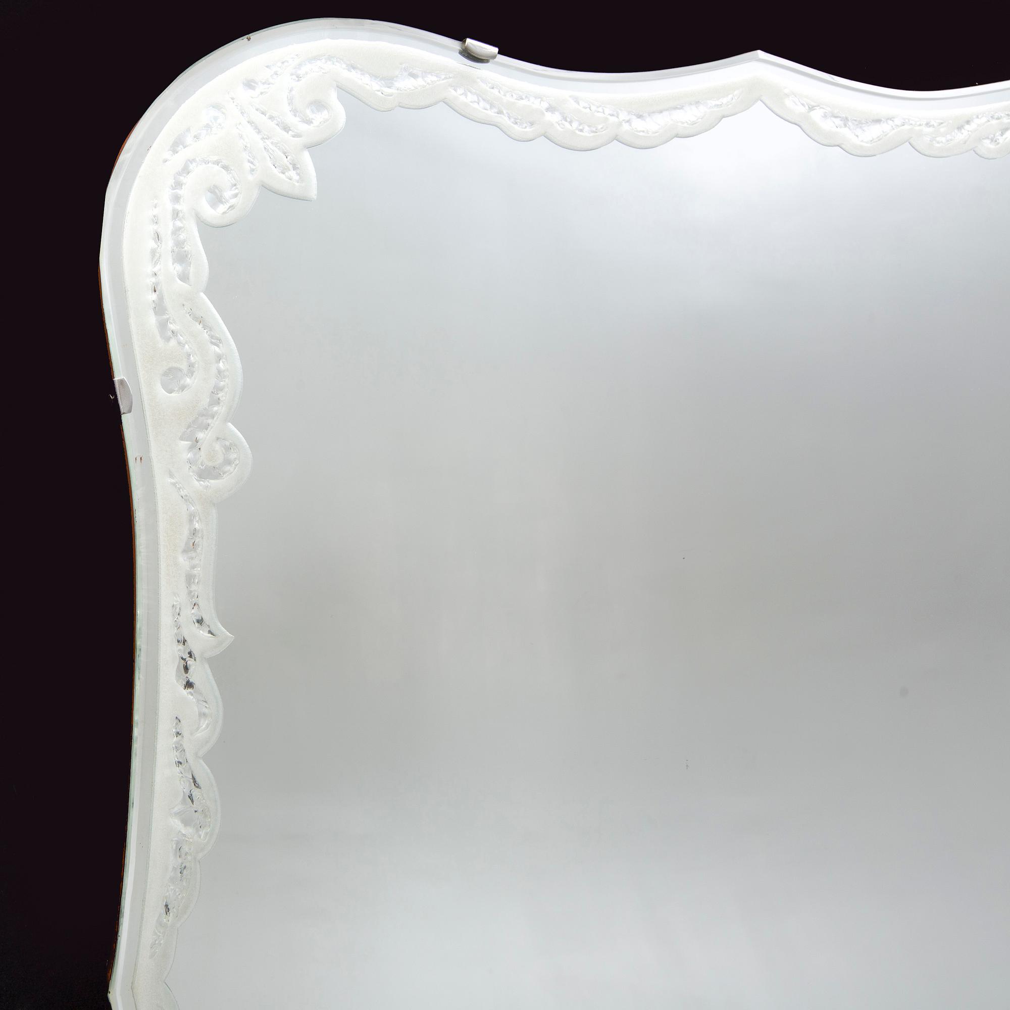 Spegel, Eriksmåla Glasbruk  1950-tal.