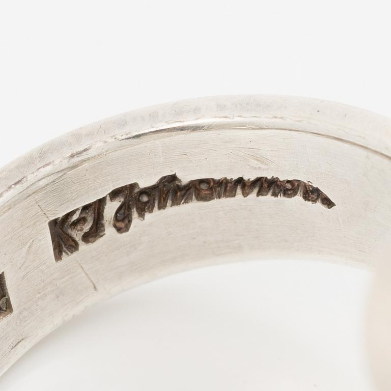 Karl-Ingemar Johansson, Ring, silver with rock crystal.