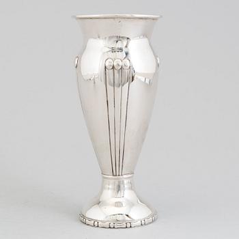 A Danish Art Nouveau parcel-gilt vase, unknown maker, Copenhagen, 1914.