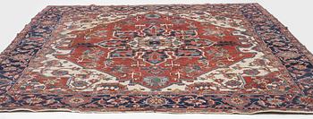 An Antique north west persian carpet, c. 325 x 313 cm.