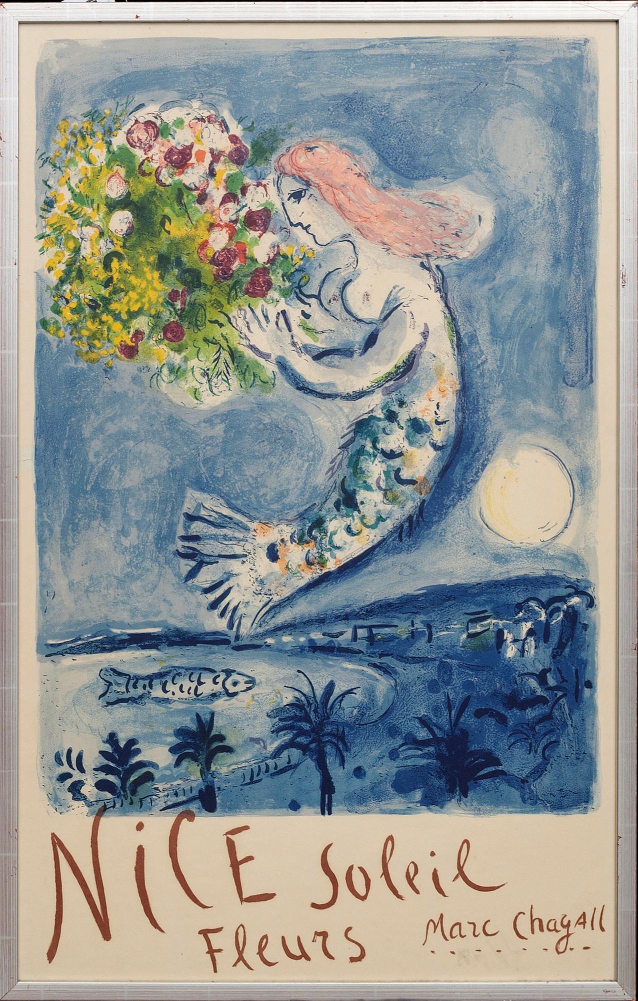 MARC CHAGALL, "Nice soleil fleur", 1962, Mourlot.
