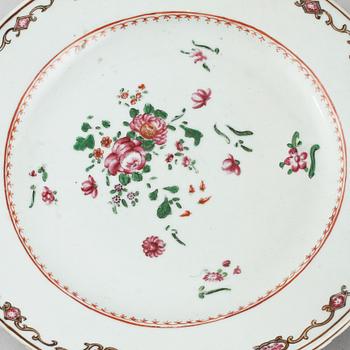 TALLRIKAR, 4 st, porslin, Kina, 1700-tal.