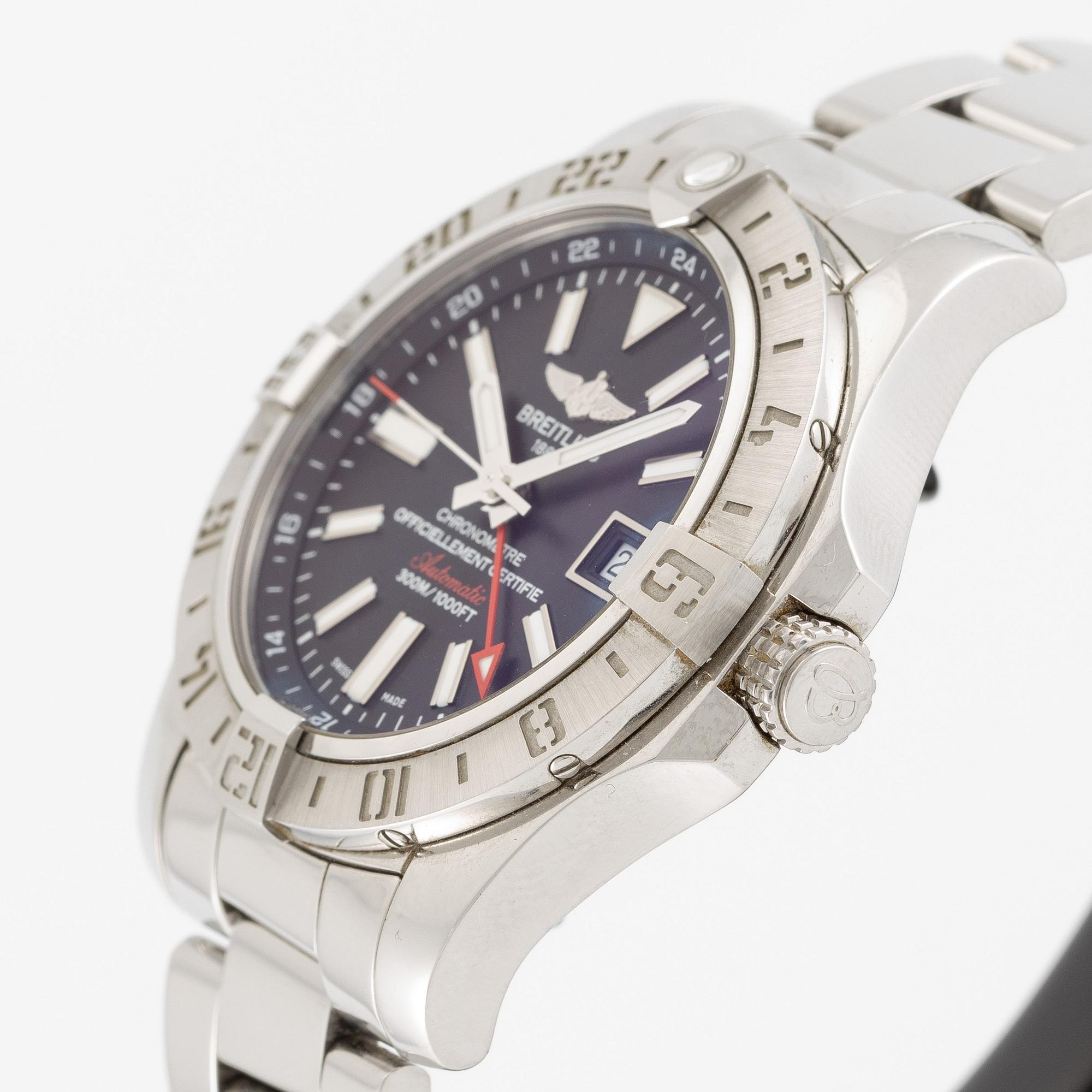 Breitling, Avenger II, GMT, wristwatch, 43 mm.