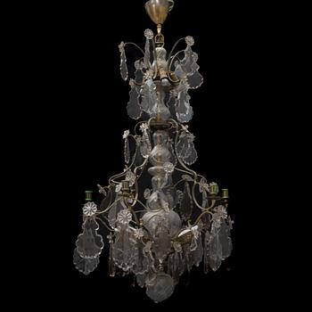 A Rococo style chandelier, around 1900.